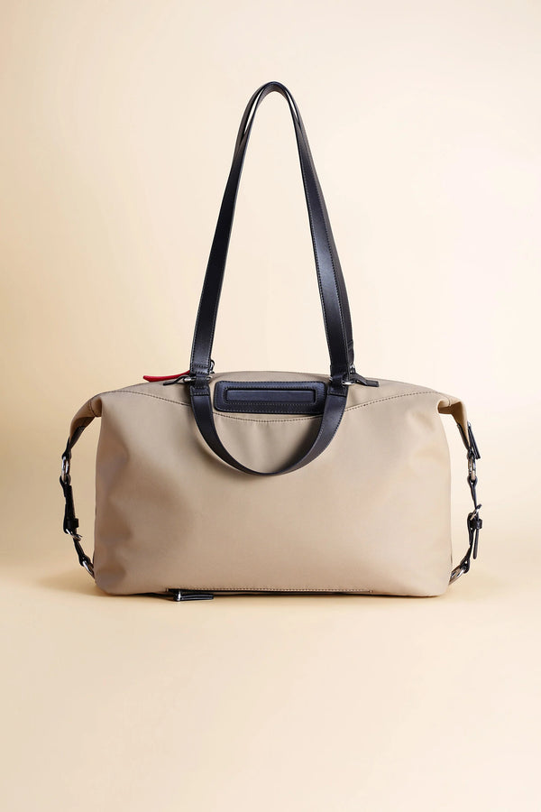 Anywear Duffle: Recycled Leather & Waterproof High-density Technical Fabric