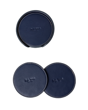 Jeff Wan Genuine Leather Coaster Set