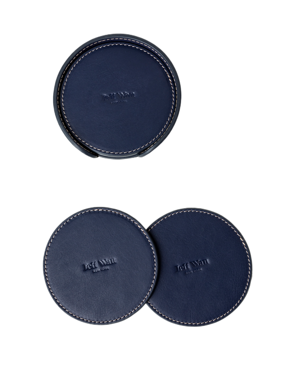 Jeff Wan Genuine Leather Coaster Set