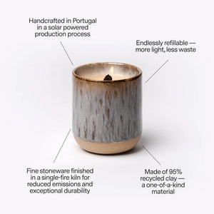 Brown Active Glaze Artisan Candle Vessel