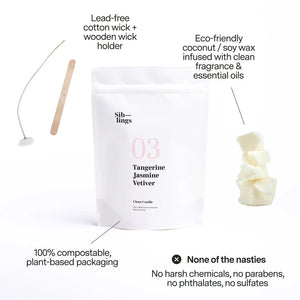 Scent No 03 - Tangerine, Jasmine, Vetiver DIY Candle Kit