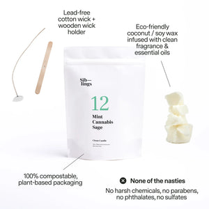 Scent No 12 - Mint, Cannabis, Sage DIY Candle Kit