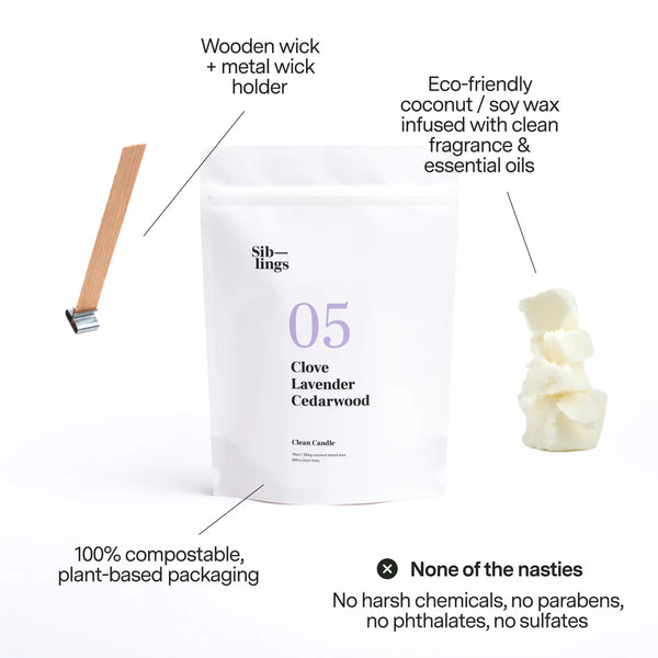 No 05 — Clove, Lavender, Cedarwood DIY Candle Kit