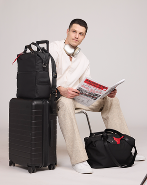 Anywear Duffle: Recycled Leather & Waterproof High-density Technical Fabric