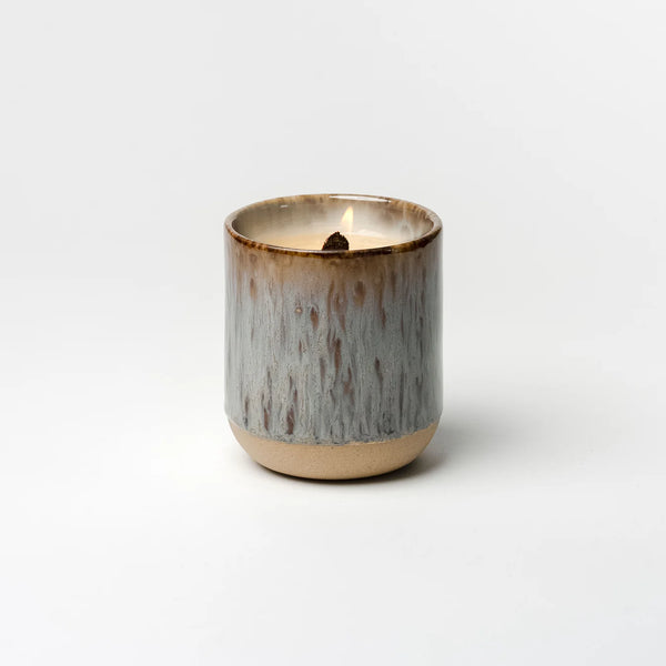 Brown Active Glaze Artisan Candle Vessel