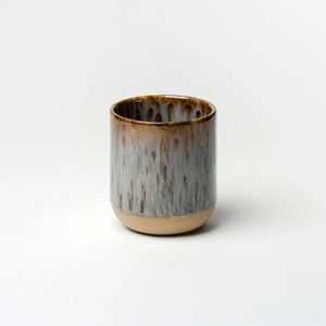 Brown Active Glaze Artisan Candle Vessel