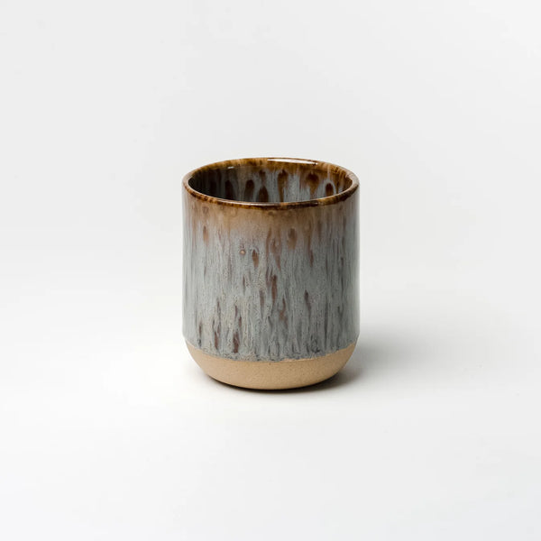 Brown Active Glaze Artisan Candle Vessel