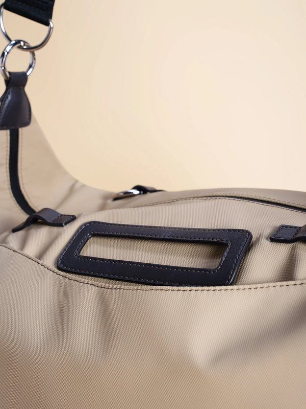 Anywear Duffle: Recycled Leather & Waterproof High-density Technical Fabric