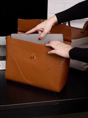 3-in-1 Style Leather Backpack. Fits 16" in Laptop