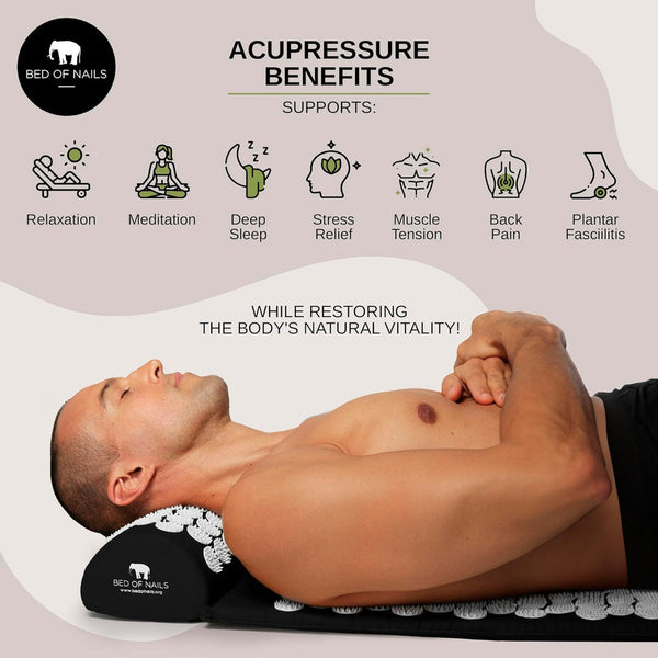 Bed Of Nails Mat & Pillow Acupressure Bundle: BIODGRADEABLE