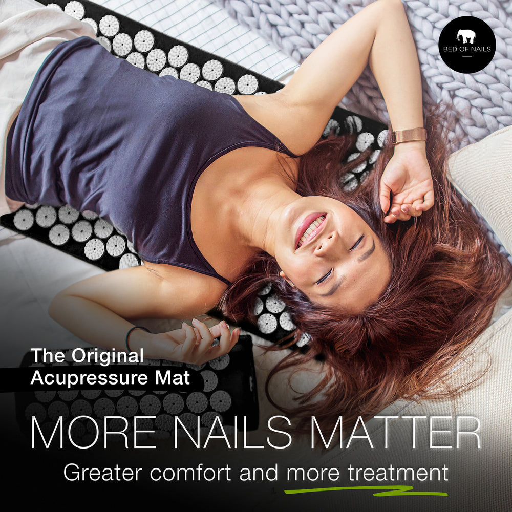 BON Acupressure Mat & Pillow - Black
