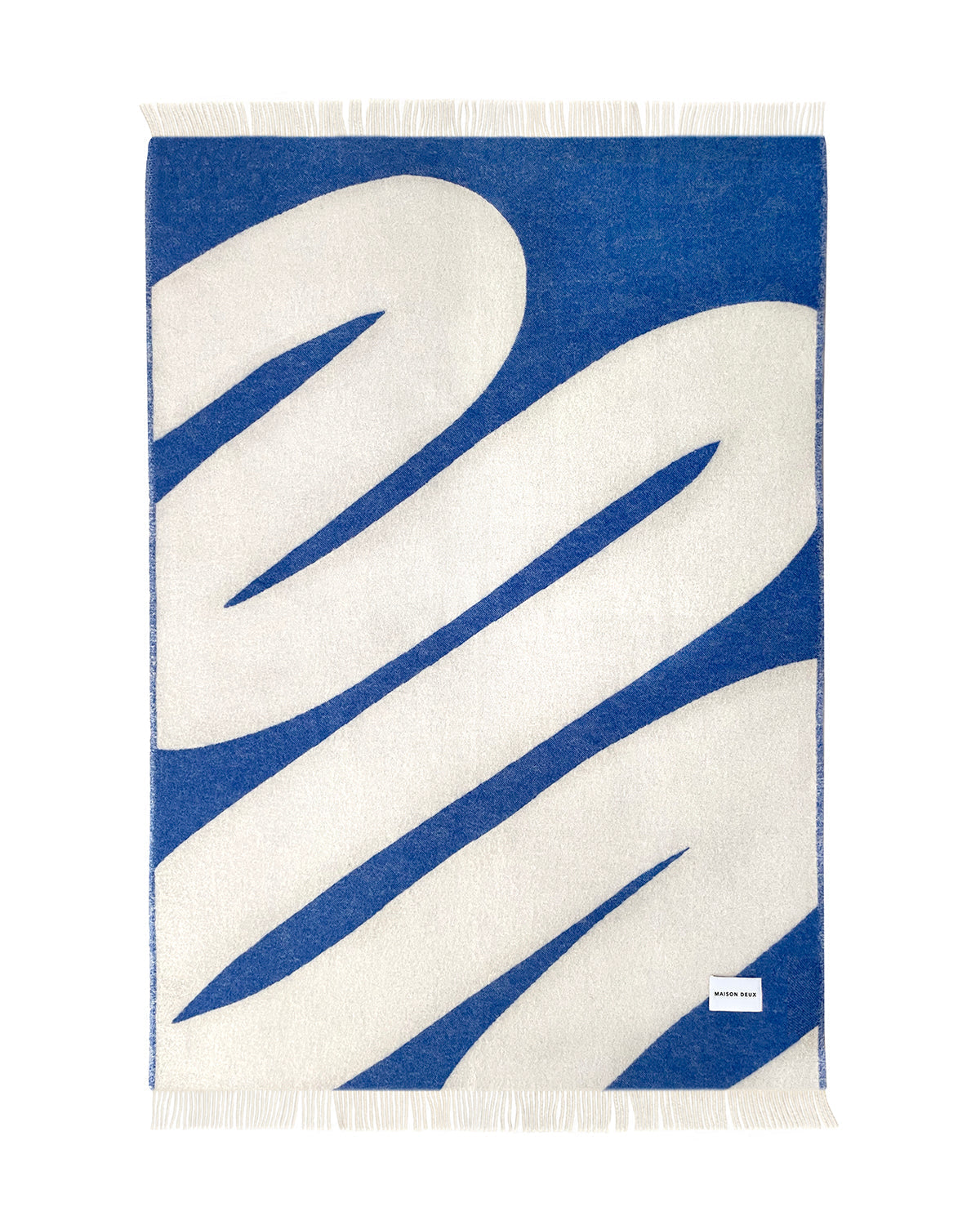Blanket SWIRL Cobalt Blue / White 4.25 x 6.5ft