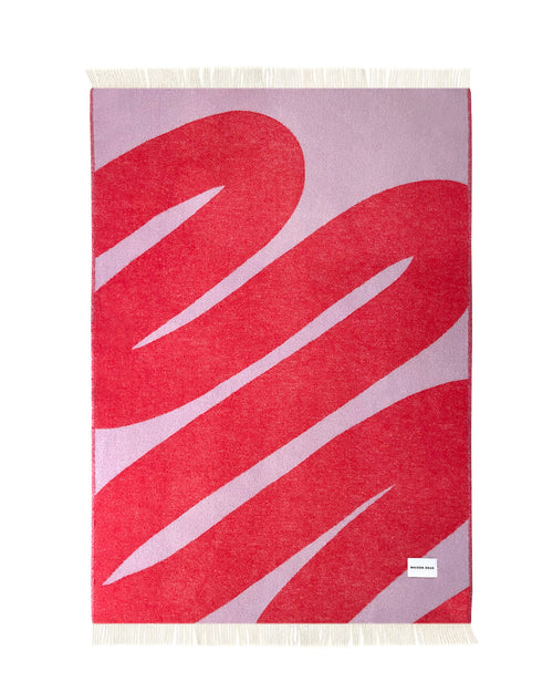 Blanket SWIRL Lilac / Scarlet 4.25 x 6.5ft
