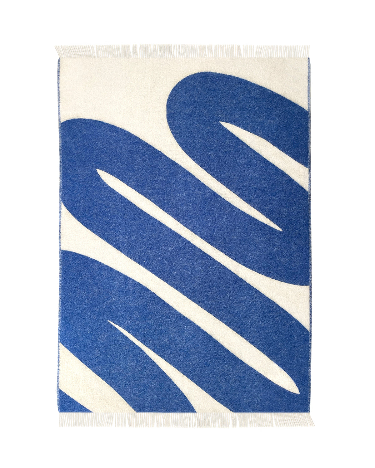 Blanket SWIRL Cobalt Blue / White 4.25 x 6.5ft