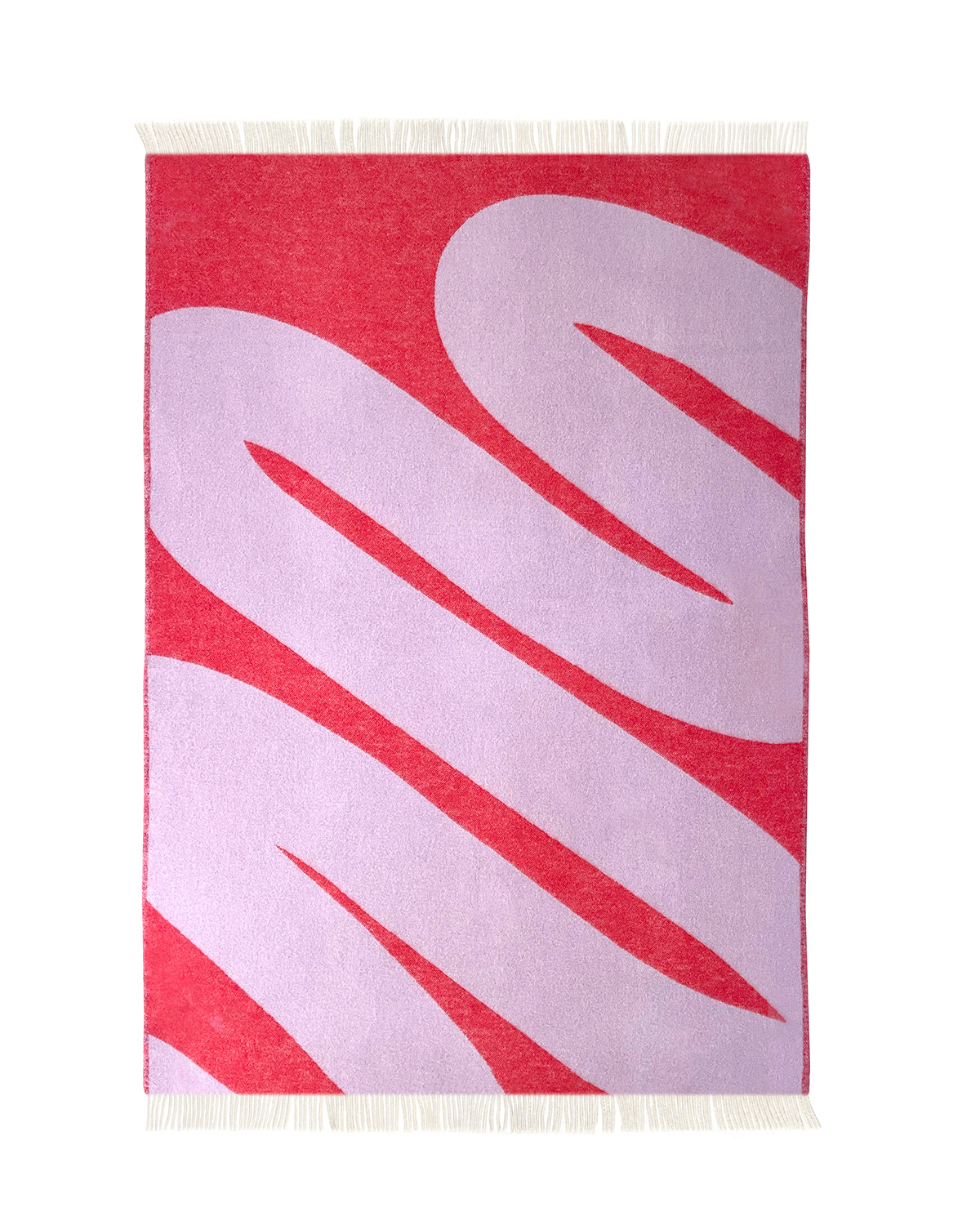 Blanket SWIRL Lilac / Scarlet 4.25 x 6.5ft
