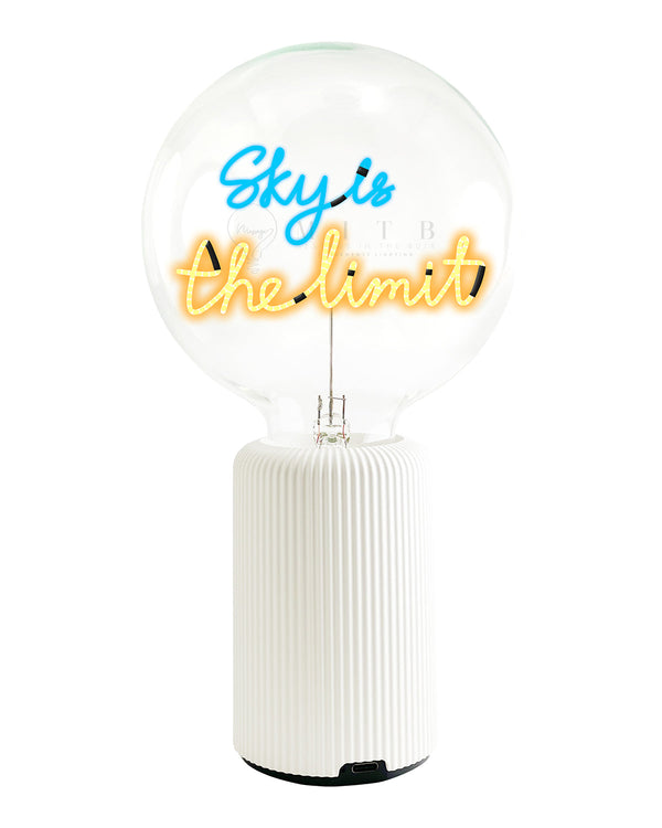 Bulb SKY IS THE LIMIT Blue/ Amber with Base Table Lamp PORTABLE Pop Nomad Blue