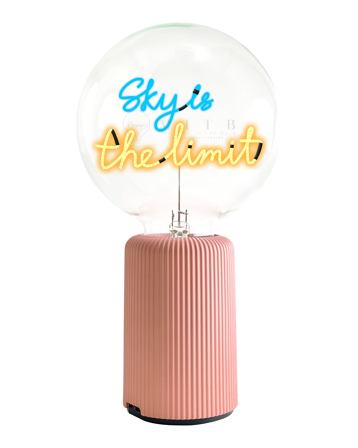 Bulb SKY IS THE LIMIT Blue/ Amber with Base Table Lamp PORTABLE Pop Nomad Blue