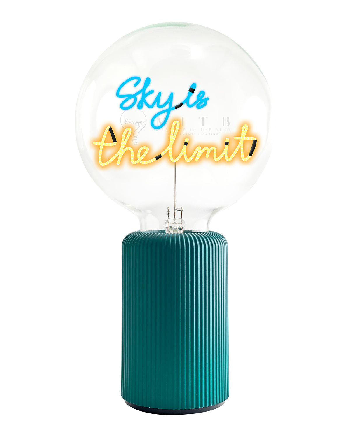 Bulb SKY IS THE LIMIT Blue/ Amber with Base Table Lamp PORTABLE Pop Nomad Blue
