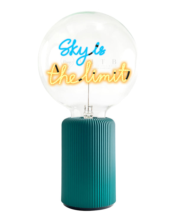 Bulb SKY IS THE LIMIT Blue/ Amber with Base Table Lamp PORTABLE Pop Nomad Blue
