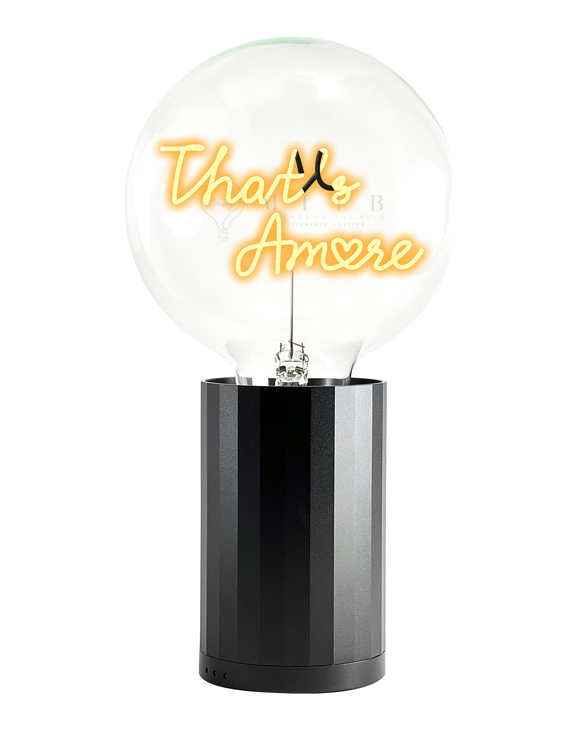 Bulb THAT'S AMORE Amber with Base Table Lamp PORTABLE Rose Gold