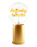 Bulb ANOTHER DAY IN PARADISE Amber with Base Table Lamp PORTABLE Rose Gold