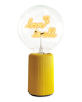 Bulb LOVE IS ALL Amber with Base Table Lamp PORTABLE Pop Nomad Emerald