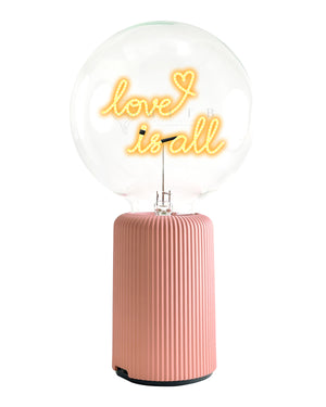 Bulb LOVE IS ALL Amber with Base Table Lamp PORTABLE Pop Nomad Emerald
