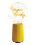 Bulb WE ARE FAMILY Amber with Base Table Lamp PORTABLE Pop Nomad White