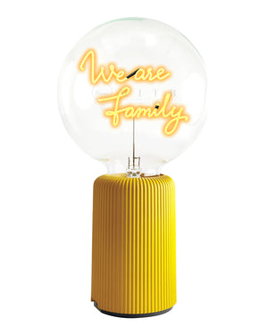 Bulb WE ARE FAMILY Amber with Base Table Lamp PORTABLE Pop Nomad White