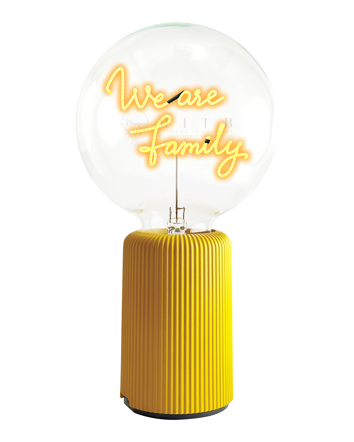 Bulb WE ARE FAMILY Amber with Base Table Lamp PORTABLE Pop Nomad White