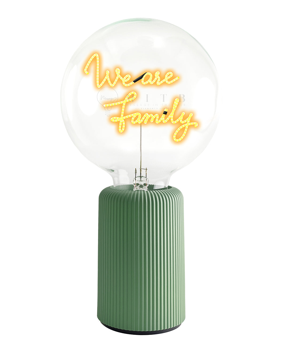 Bulb WE ARE FAMILY Amber with Base Table Lamp PORTABLE Pop Nomad White