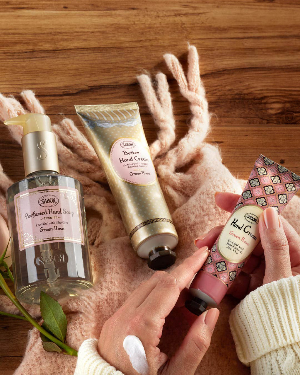 SABON Luxury Hand Cream Tube Green Rose 30ml