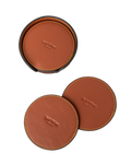 Jeff Wan Genuine Leather Coaster Set