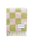 Maison Deux Blanket CHECKERBOARD Kiwi / Pink 4.25 x 6.5 ft