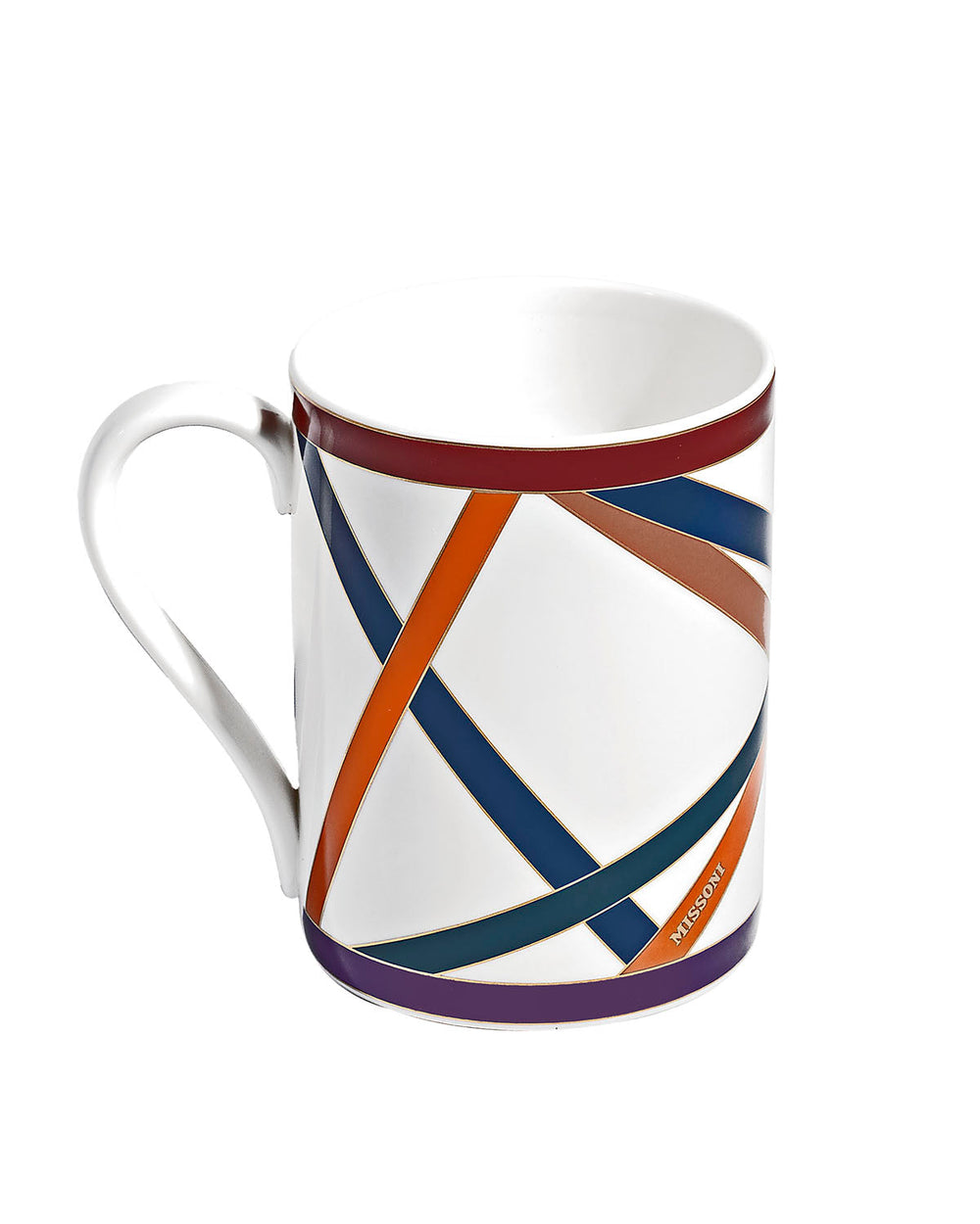 Mug Cup NASTRI in Luxury Box Multicolor diam. 3", H 3.9", cap. 12.5 oz