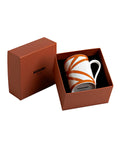 Mug Cup NASTRI in Luxury Box Orange diam. 3", H 3.9", cap. 12.5 oz