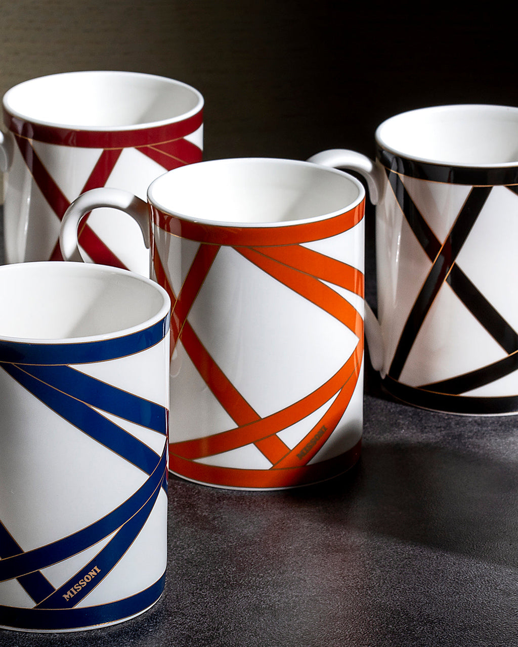 Mug Cup NASTRI in Luxury Box Orange diam. 3", H 3.9", cap. 12.5 oz