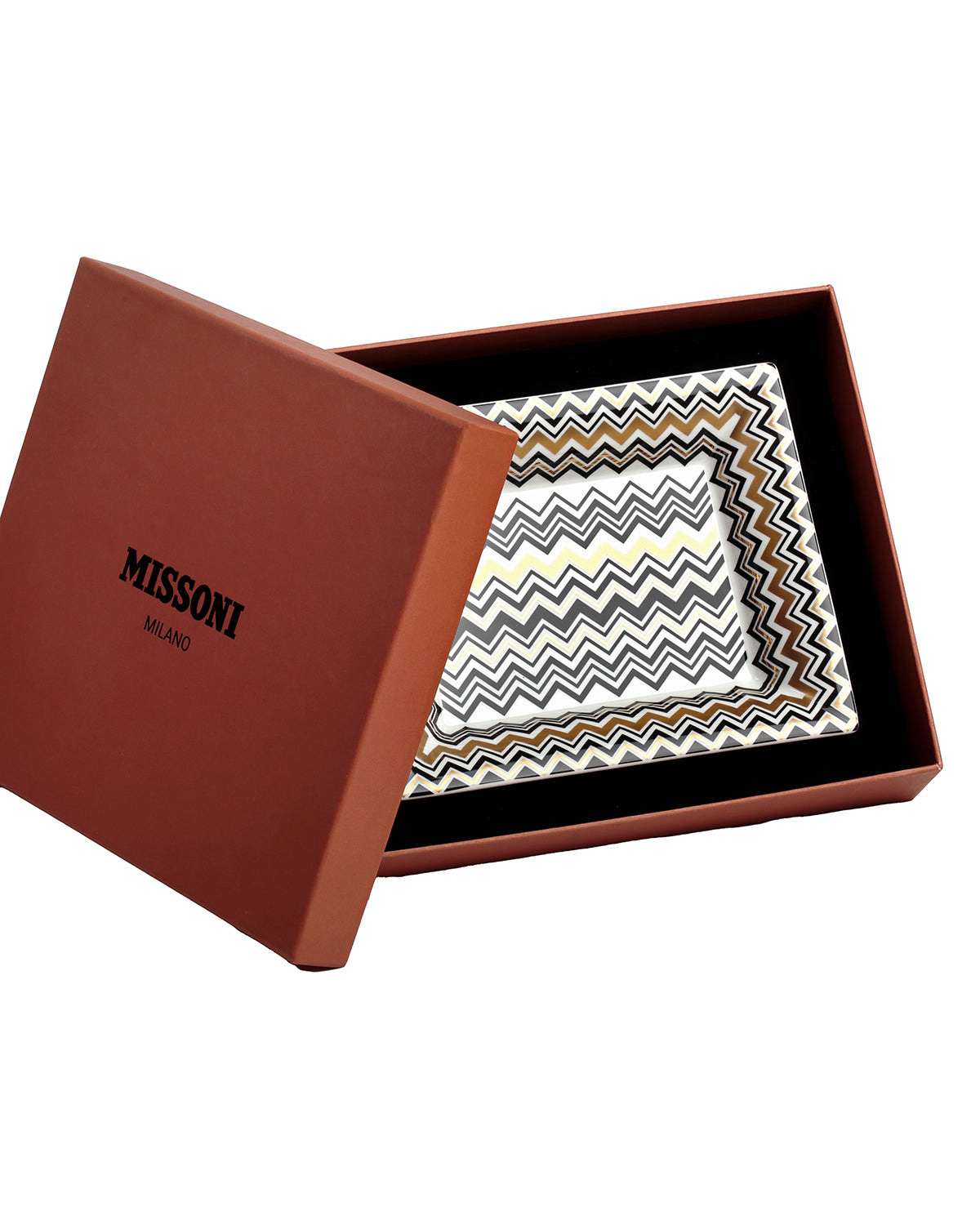 Tray ZIG ZAG Rectangular Large in Luxury Box Gold 8.5" x 6.75"