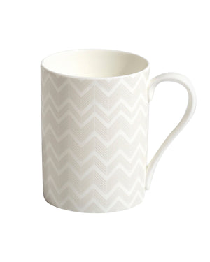 Missoni Home Mug Cup ZIG ZAG in Luxury Box White diam. 2.5", H 3.3", cap. 12.5 oz