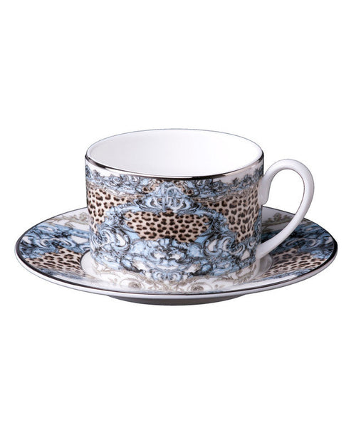 Tea Cup & Saucer PALAZZO PITTI Set of 2 in Luxury Box 3.3", H 2.3", cap. 7.5 oz, Saucer 6"