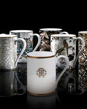 Mug Cup SILK in Luxury Box Gold diam. 2.5", H 3.3", cap. 12.5 oz