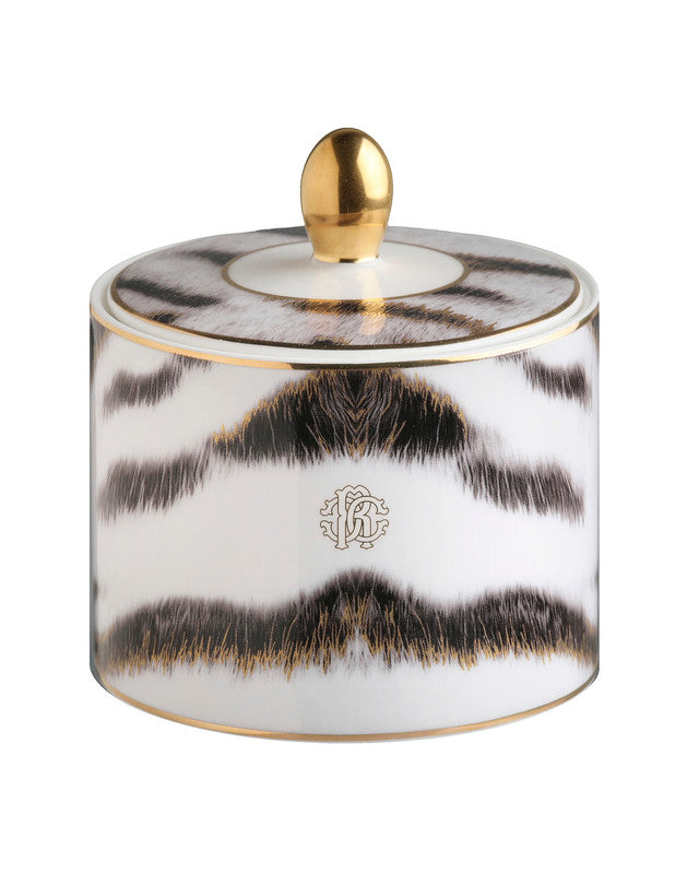 Sugar Pot TIGER   diam. 3.3", H 3.5"