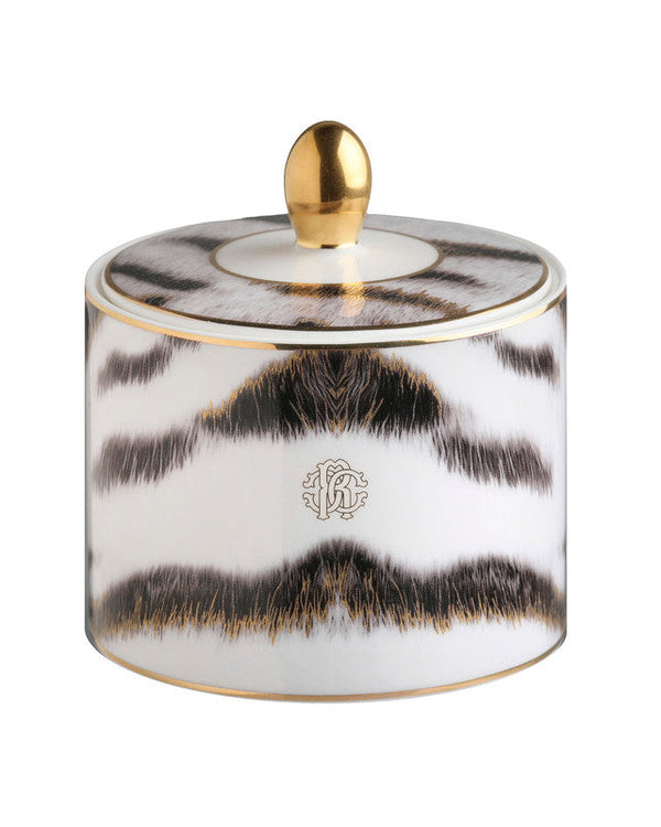 Sugar Pot TIGER   diam. 3.3", H 3.5"