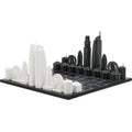 Chess Set Acrylic LOS ANGELES with Wood Map Board