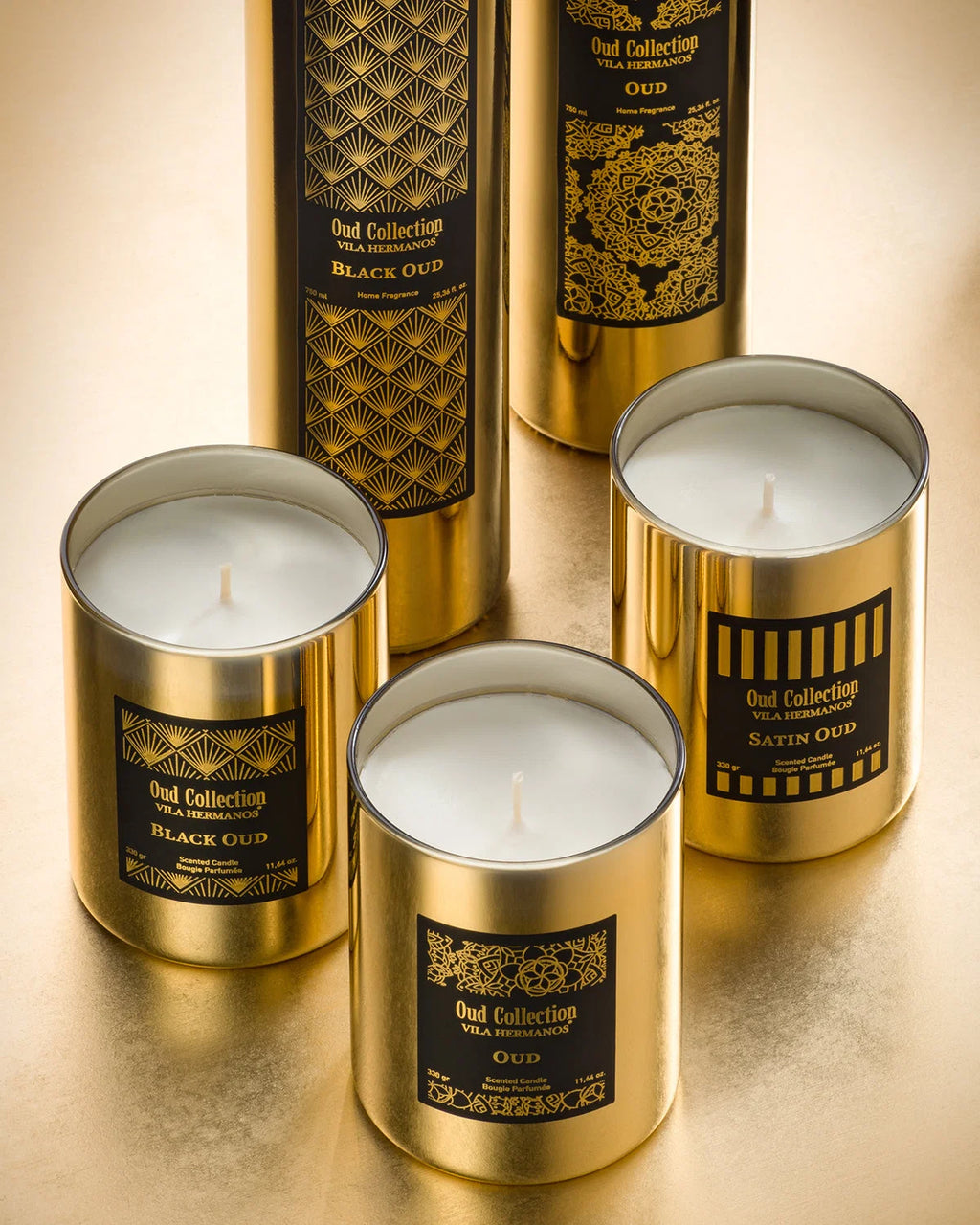 Villa Hermanos BLACK OUD COLLECTION Oud Gold Jar 11 oz Candle