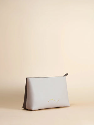 Two-Toned Jetsetter Toiletry Bag: Made With Recycled Leather