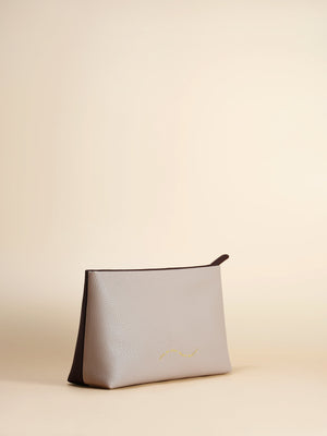 Two-Toned Jetsetter Toiletry Bag: Made With Recycled Leather