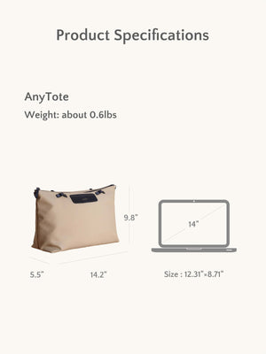 AnyTote: Recycled Leather & Waterproof High-density Technical Fabric