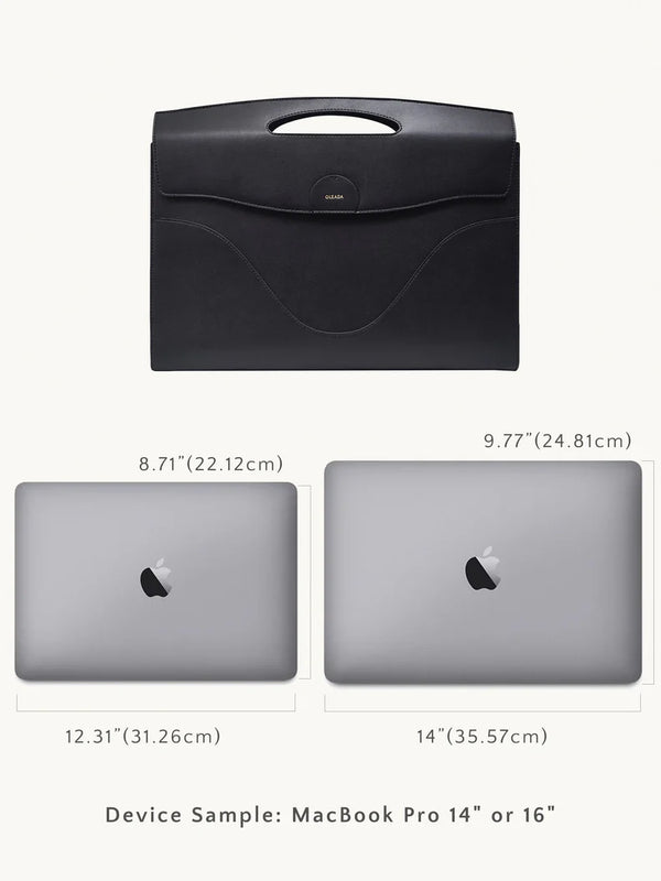 Custom Laptop Sleeve Program: Made With Recycled Leather. 50 Piece Minimum Order.