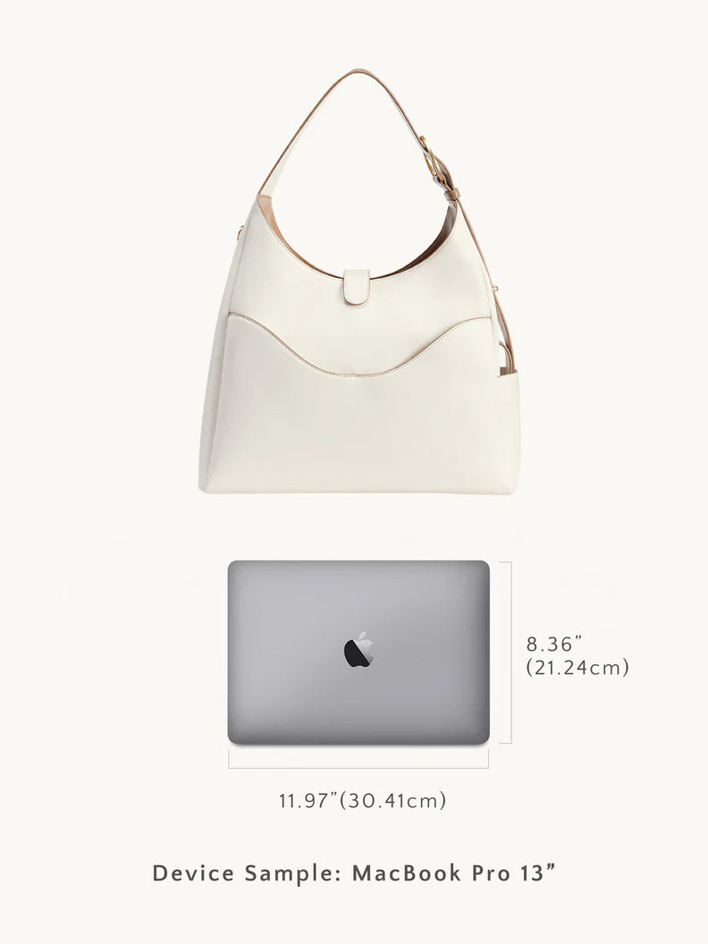 Reverie Hobo: Sustainable Leather, Fits 16" Laptop